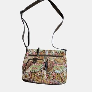 Relic by Fossil Multicolor Paisley Floral Crossbody Bag Purse Boho Hippie Chic‎